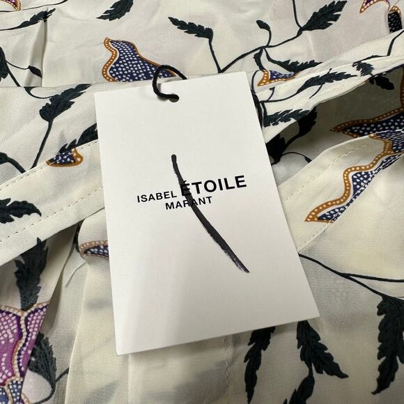 Isabel Marant Etoile NWT Catchell Shirt Floral Long Sleeve Size 36 (US 4) Flowy - Picture 6 of 10